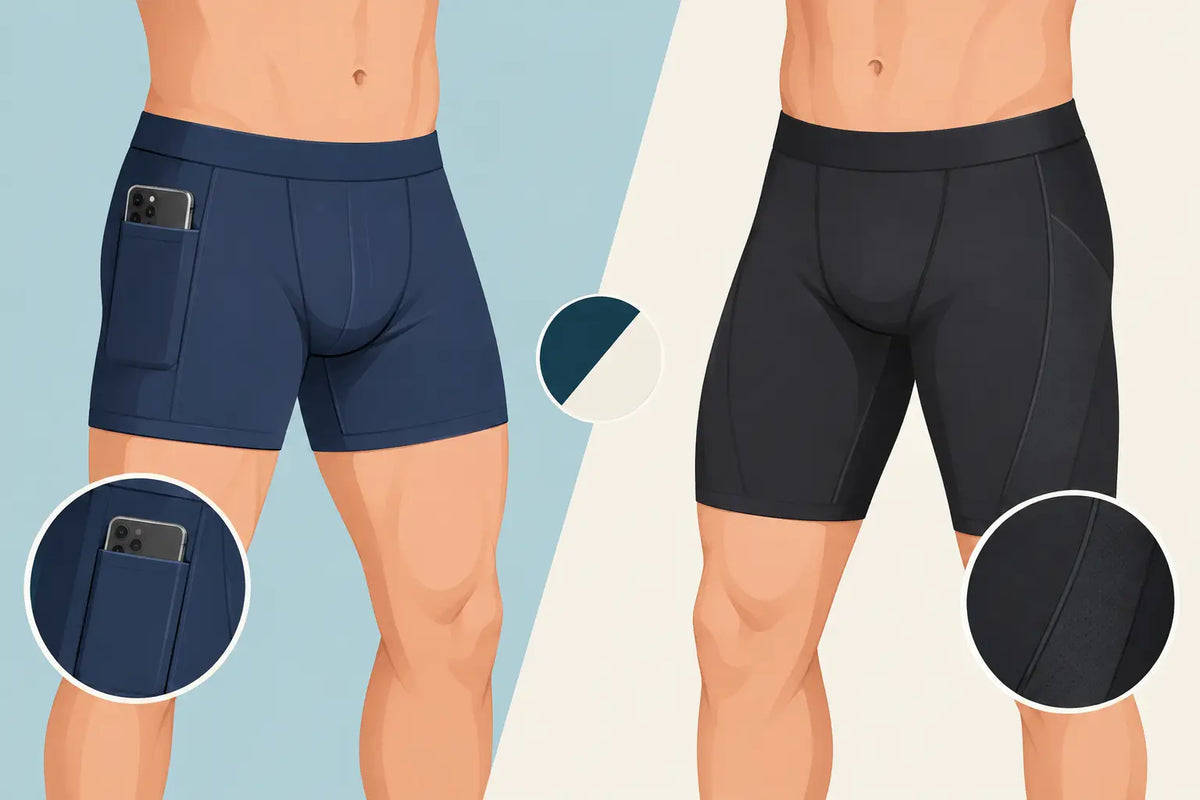 Phone Pocket Underwear vs Compression Shorts