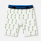 Dickiebirds men’s boxer briefs with pocket and pouch in golf print performance underwear